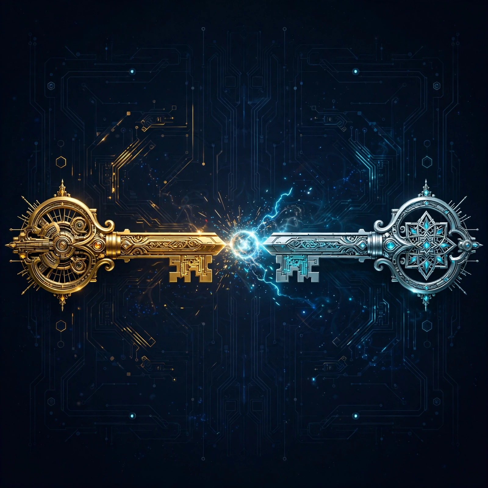 A pair of forge keys